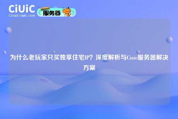 为什么老玩家只买独享住宅IP？深度解析与Ciuic服务器解决方案