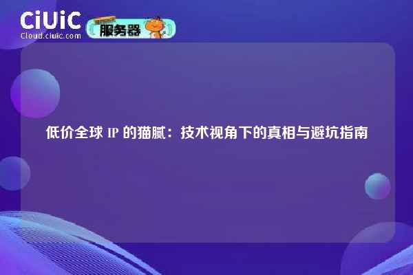 低价全球 IP 的猫腻：技术视角下的真相与避坑指南