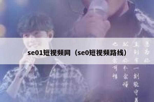 se01短视频网（se0短视频路线）