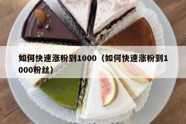 如何快速涨粉到1000（如何快速涨粉到1000粉丝）