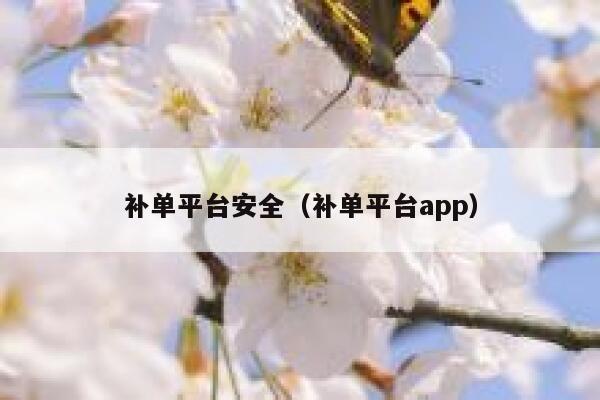 补单平台安全（补单平台app）