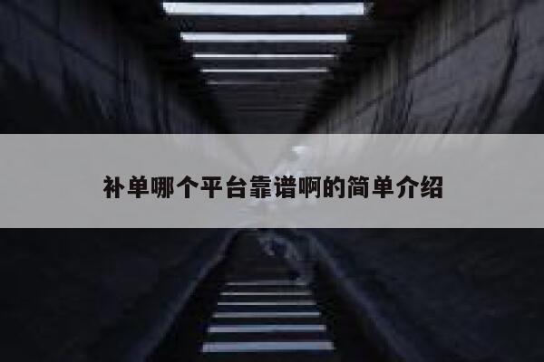 补单哪个平台靠谱啊的简单介绍