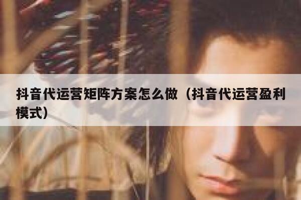 抖音代运营矩阵方案怎么做（抖音代运营盈利模式）