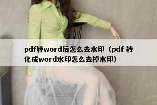 pdf转word后怎么去水印（pdf 转化成word水印怎么去掉水印）