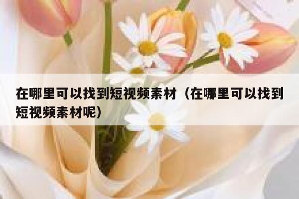 在哪里可以找到短视频素材（在哪里可以找到短视频素材呢）