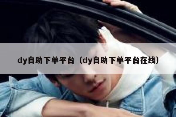 dy自助下单平台（dy自助下单平台在线）