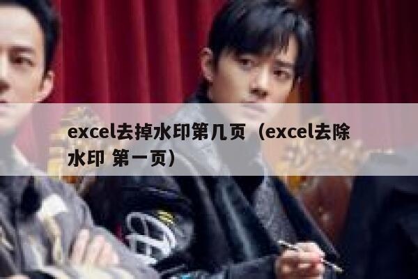 excel去掉水印第几页（excel去除水印 第一页）