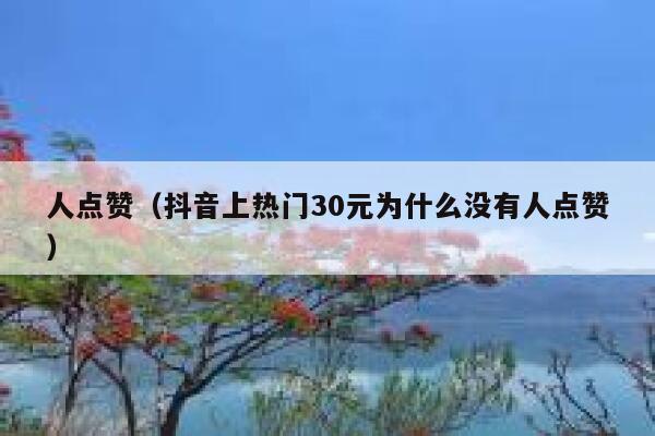 人点赞（抖音上热门30元为什么没有人点赞）