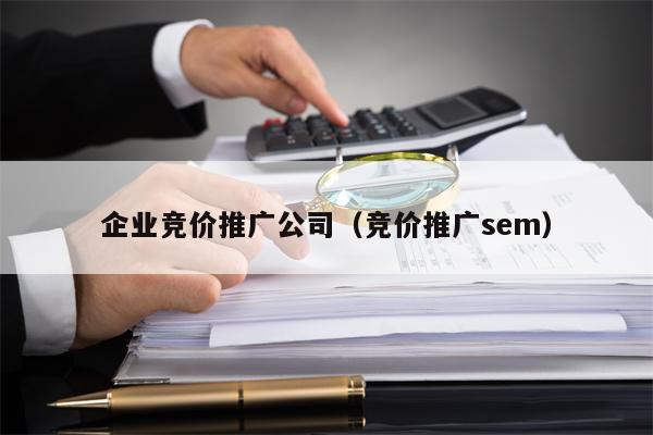 企业竞价推广公司（竞价推广sem）