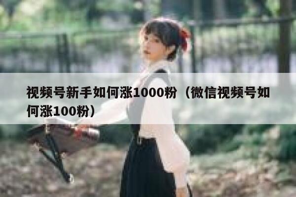 视频号新手如何涨1000粉（微信视频号如何涨100粉）