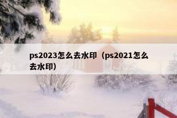 ps2023怎么去水印（ps2021怎么去水印）