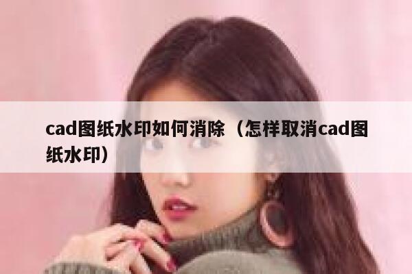 cad图纸水印如何消除（怎样取消cad图纸水印）