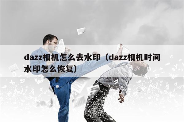 dazz相机怎么去水印（dazz相机时间水印怎么恢复）