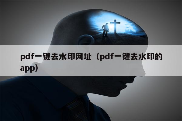 pdf一键去水印网址（pdf一键去水印的app）