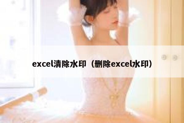 excel清除水印（删除excel水印）