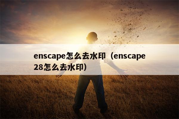 enscape怎么去水印（enscape28怎么去水印）