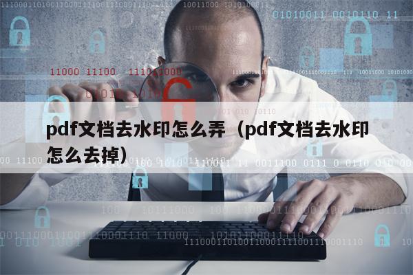 pdf文档去水印怎么弄（pdf文档去水印怎么去掉）