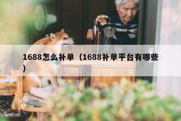 1688怎么补单（1688补单平台有哪些）