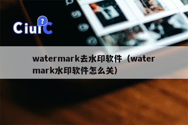 watermark去水印软件（watermark水印软件怎么关）