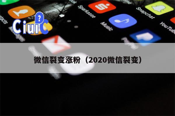 微信裂变涨粉（2020微信裂变）