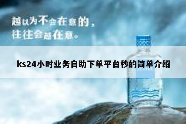 ks24小时业务自助下单平台秒的简单介绍