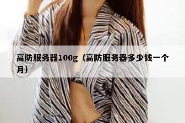 高防服务器100g（高防服务器多少钱一个月）