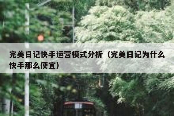 完美日记快手运营模式分析（完美日记为什么快手那么便宜）