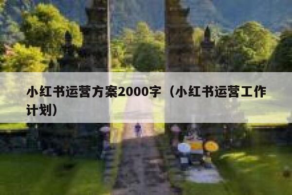 小红书运营方案2000字（小红书运营工作计划）