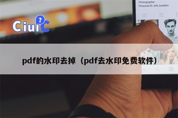 pdf的水印去掉（pdf去水印免费软件）