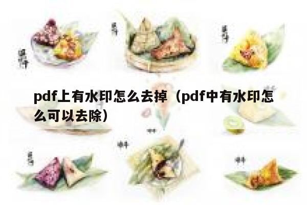 pdf上有水印怎么去掉（pdf中有水印怎么可以去除）