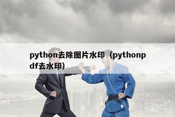 python去除图片水印（pythonpdf去水印）