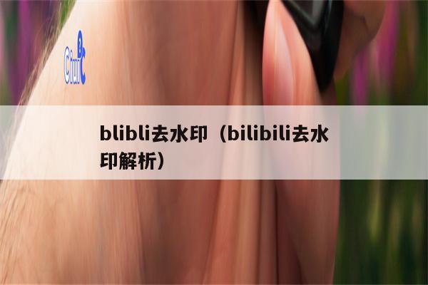 blibli去水印（bilibili去水印解析）