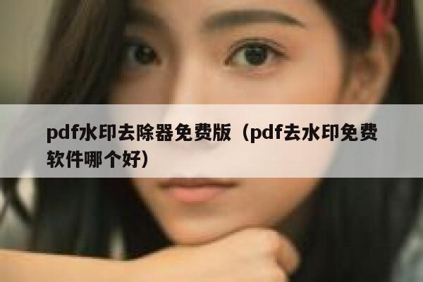 pdf水印去除器免费版（pdf去水印免费软件哪个好）