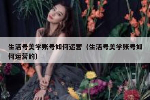 生活号美学账号如何运营（生活号美学账号如何运营的）