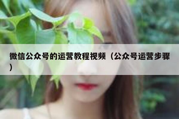 微信公众号的运营教程视频（公众号运营步骤）