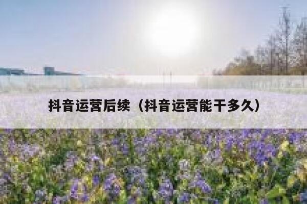 抖音运营后续（抖音运营能干多久）