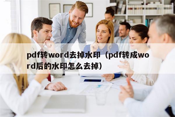 pdf转word去掉水印（pdf转成word后的水印怎么去掉）