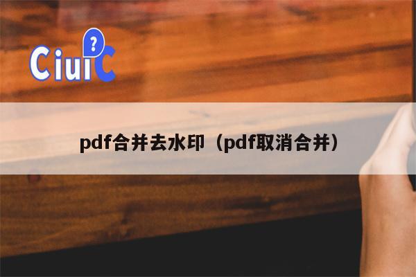 pdf合并去水印（pdf取消合并）