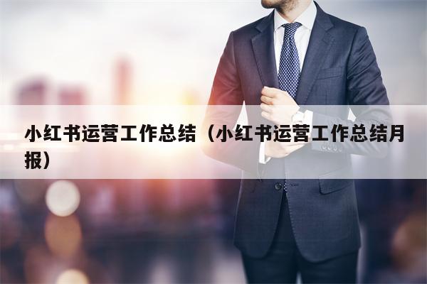 小红书运营工作总结（小红书运营工作总结月报）