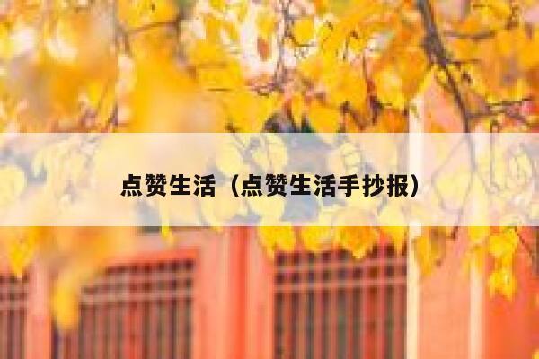 点赞生活（点赞生活手抄报）