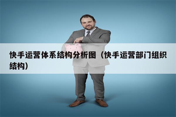 快手运营体系结构分析图（快手运营部门组织结构）