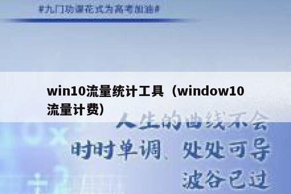 win10流量统计工具（window10流量计费）