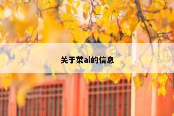 关于菜ai的信息