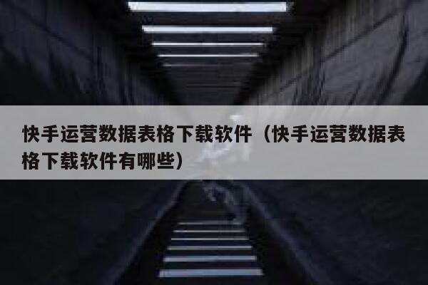 快手运营数据表格下载软件（快手运营数据表格下载软件有哪些）