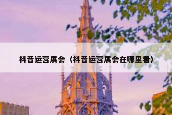 抖音运营展会（抖音运营展会在哪里看）