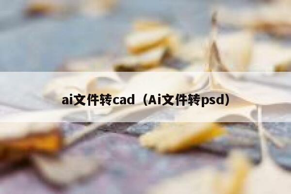 ai文件转cad（Ai文件转psd）