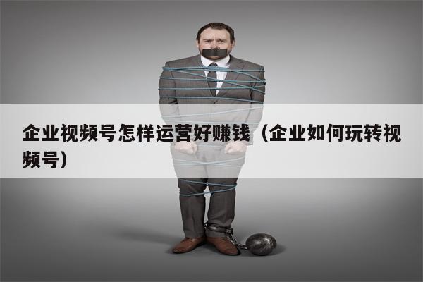 企业视频号怎样运营好赚钱（企业如何玩转视频号）