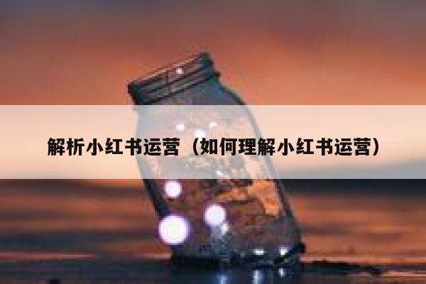 解析小红书运营（如何理解小红书运营）