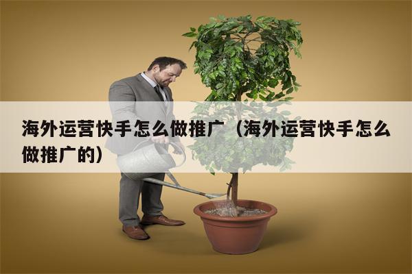 海外运营快手怎么做推广（海外运营快手怎么做推广的）