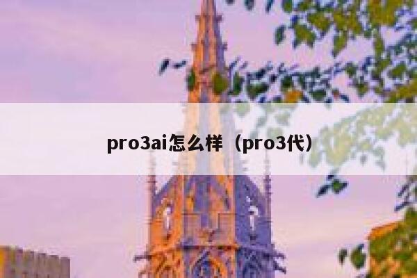 pro3ai怎么样（pro3代）